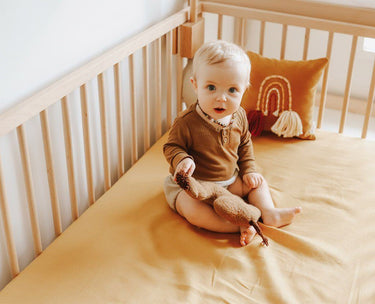 100% Pure Linen Cot Sheet - Sunshine